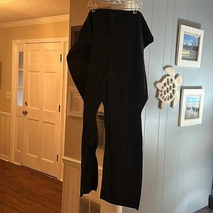 Black drawstring scrub pants, 3X